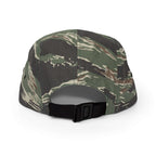 Back view of Park City Five Panel Hat featuring a camo design and nylon strap closure, by Mtns Co - Official licensed ski resort apparel.