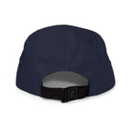 Park City Five Panel Hat back view showing nylon strap clip closure, official licensed ski resort apparel by Mtns Co.