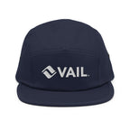Vail Five Panel Hat by Mtns Co, official licensed ski resort apparel featuring the trail map logo.