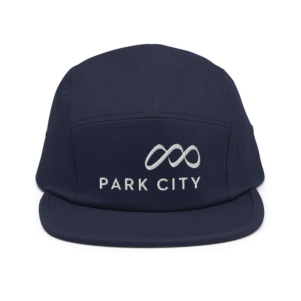 Park City Five Panel Hat by Mtns Co with Trail Map Logo, low profile, 100% cotton, official licensed ski resort apparel.