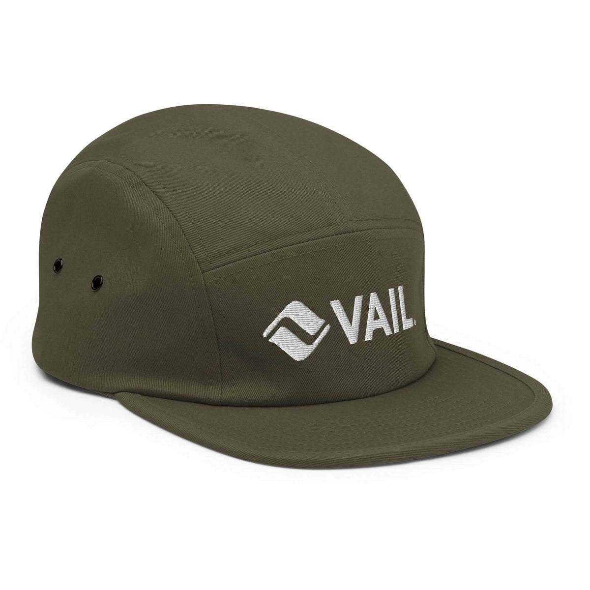 Vail Five Panel Hat from Mtns Co with Trail Map Logo, official licensed ski resort apparel.