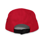 Park City Five Panel Hat back view, featuring nylon strap clip closure, official licensed ski resort apparel by Mtns Co.