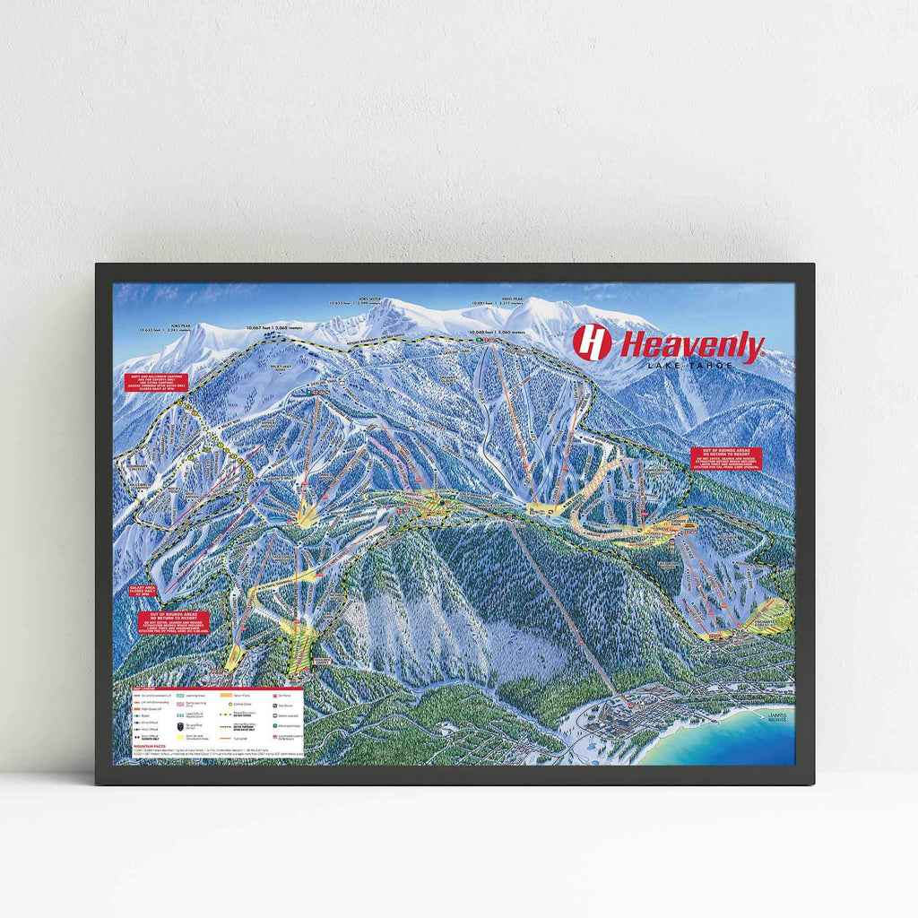 Heavenly Ski Resort | Trail Map Poster – Mtns Co