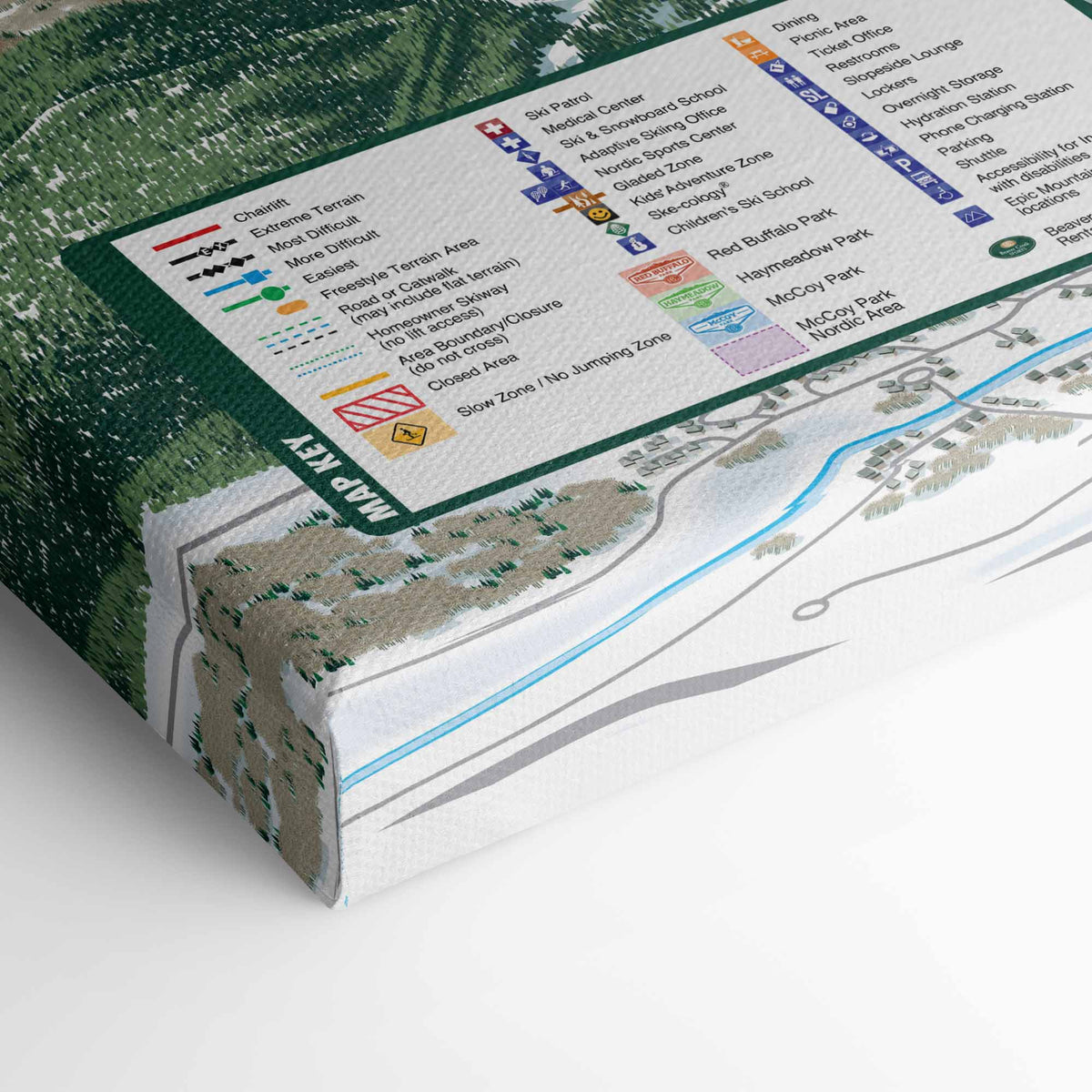 Beaver Creek Ski Resort Trail Map Poster