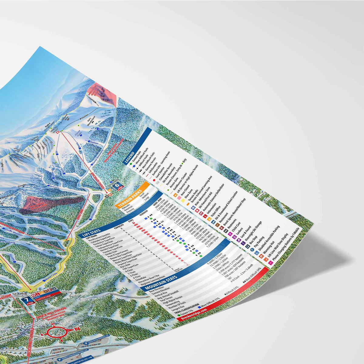 Breckenridge Ski Resort Trail Map Poster