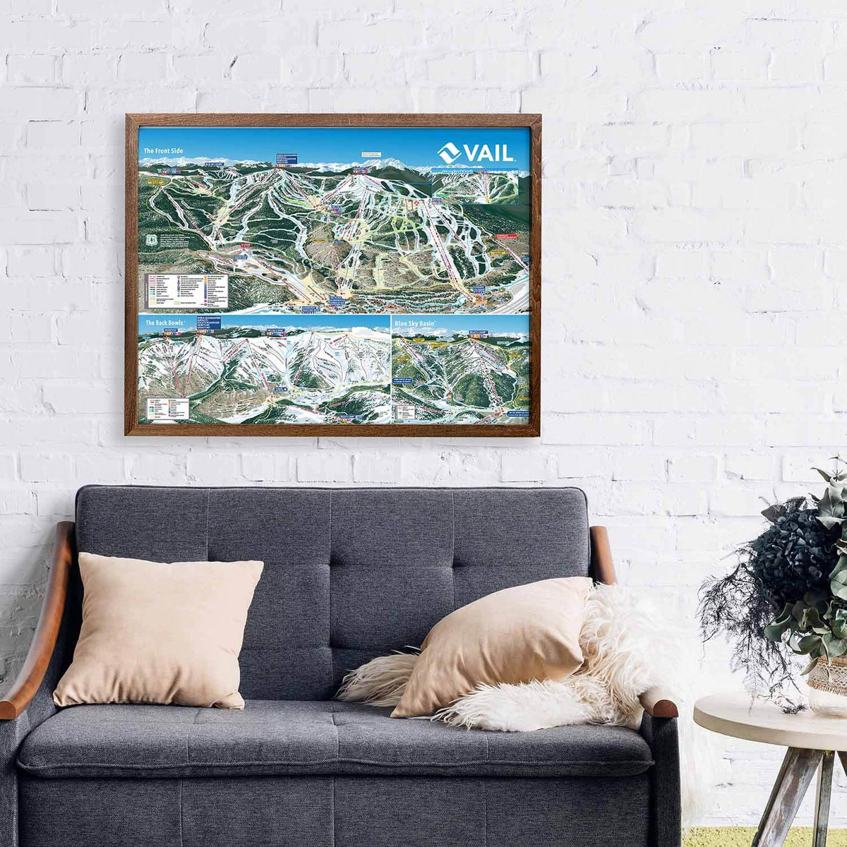 Vail Ski Resort Trail Map Poster – Mtns Co