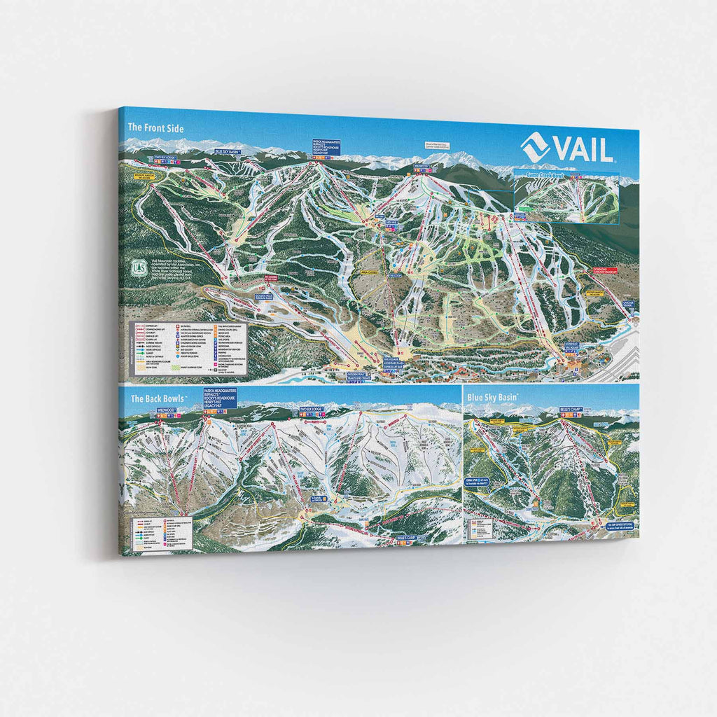 Vail Ski Resort Trail Map Poster – Mtns Co
