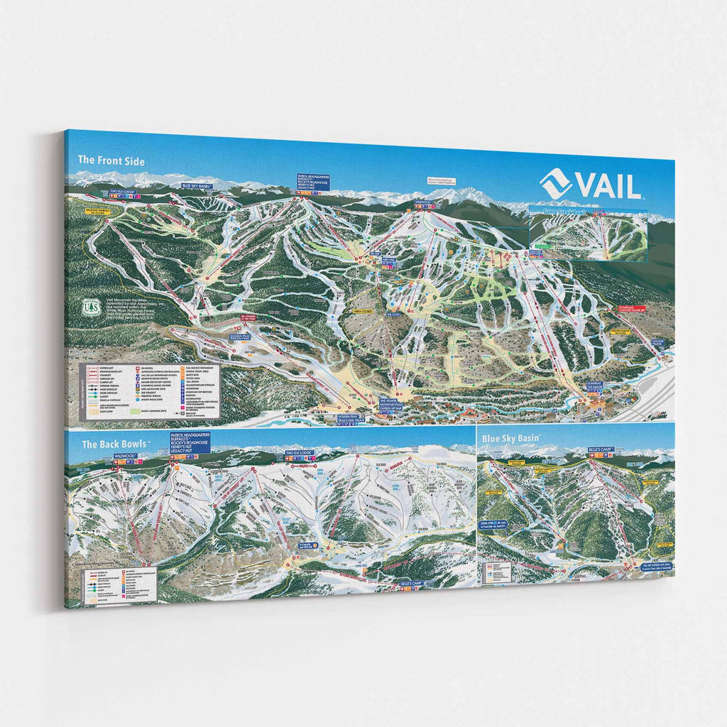 Vail Ski Resort Trail Map Poster – Mtns Co