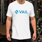 Vail T-Shirt featuring the official logo of the Vail ski resort, by Mtns Co, perfect for outdoor enthusiasts.