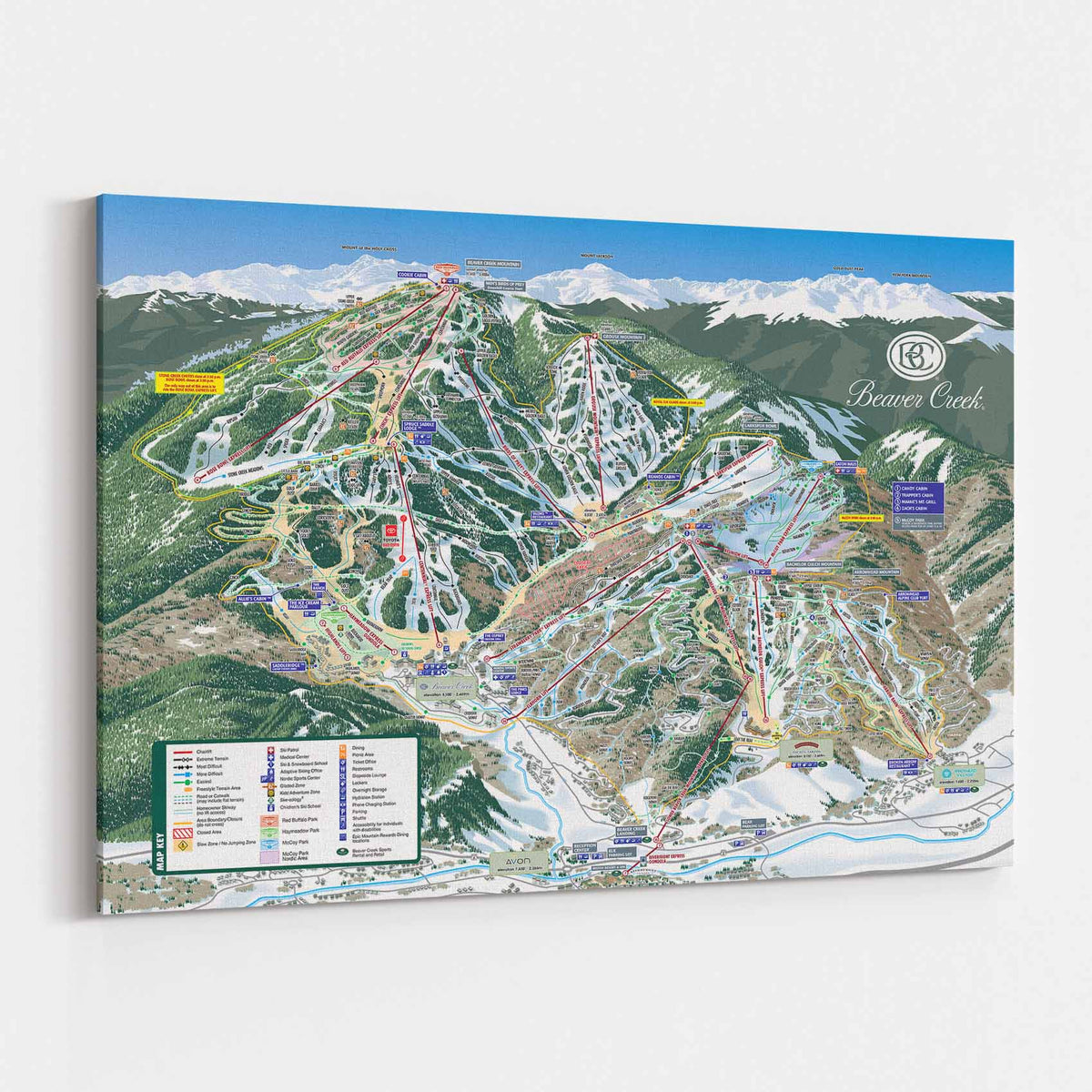 Beaver Creek Ski Resort Trail Map Poster – Mtns Co