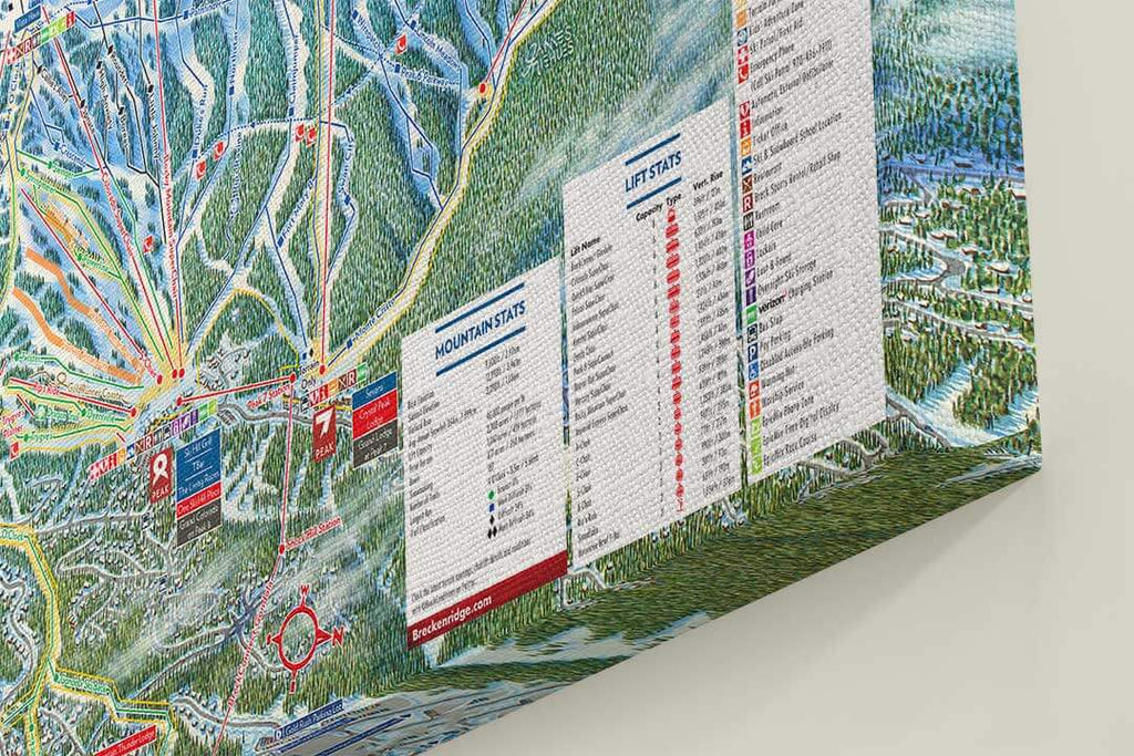 Breckenridge Ski Resort Trail Map Poster – Mtns Co