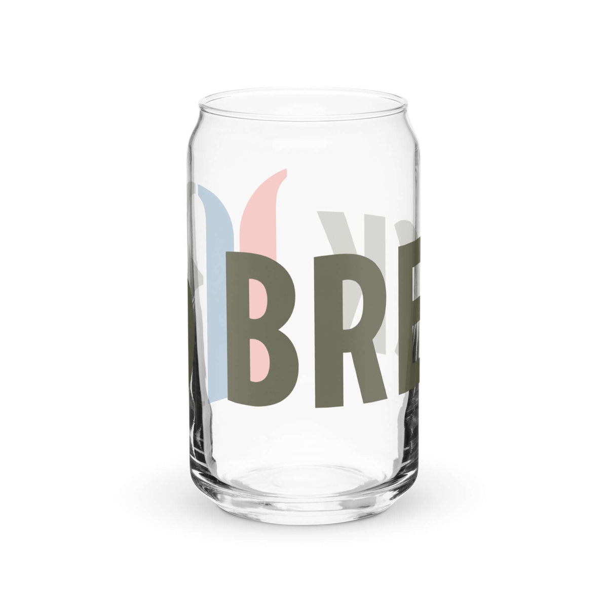 Breck Glass featuring Mtns Co Trail Map Logo; perfect for cocktails and beverages, 16 oz capacity.