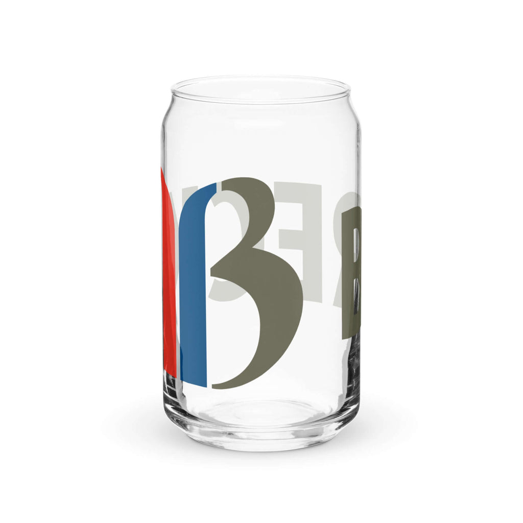 Breck Glass by Mtns Co, perfect for drinks, features trendy design with ski resort spirit, 16 oz capacity.
