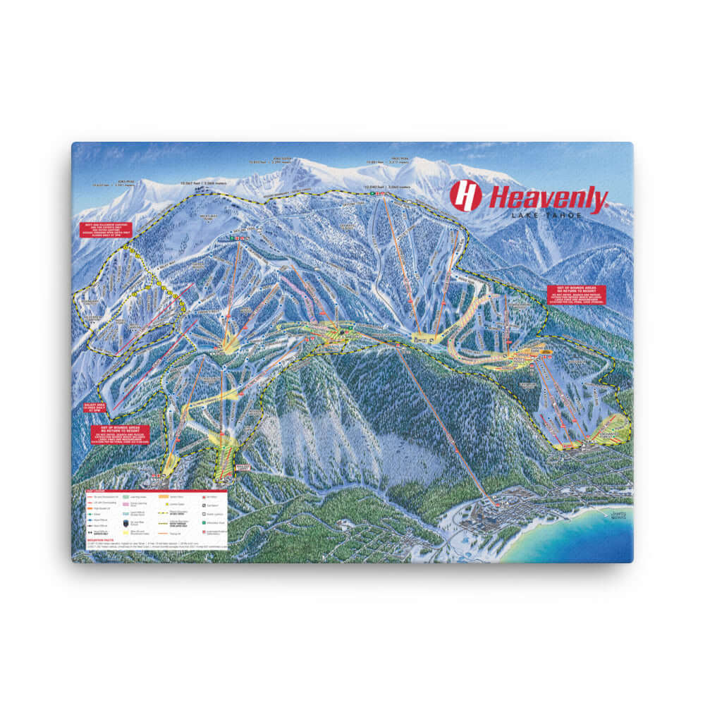 Heavenly Ski Resort | Trail Map Poster – Mtns Co