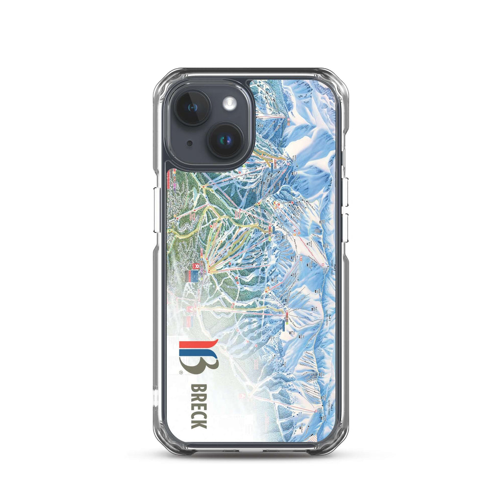 Breckenridge Trail Map iPhone Case showcasing the official trail map design by Mtns Co.