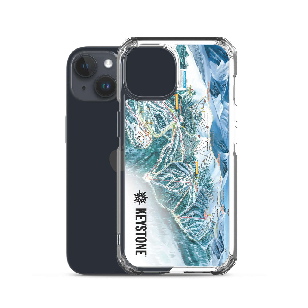 Keystone Trail Map iPhone Case by Mtns Co featuring the official Keystone Trail Map logo.