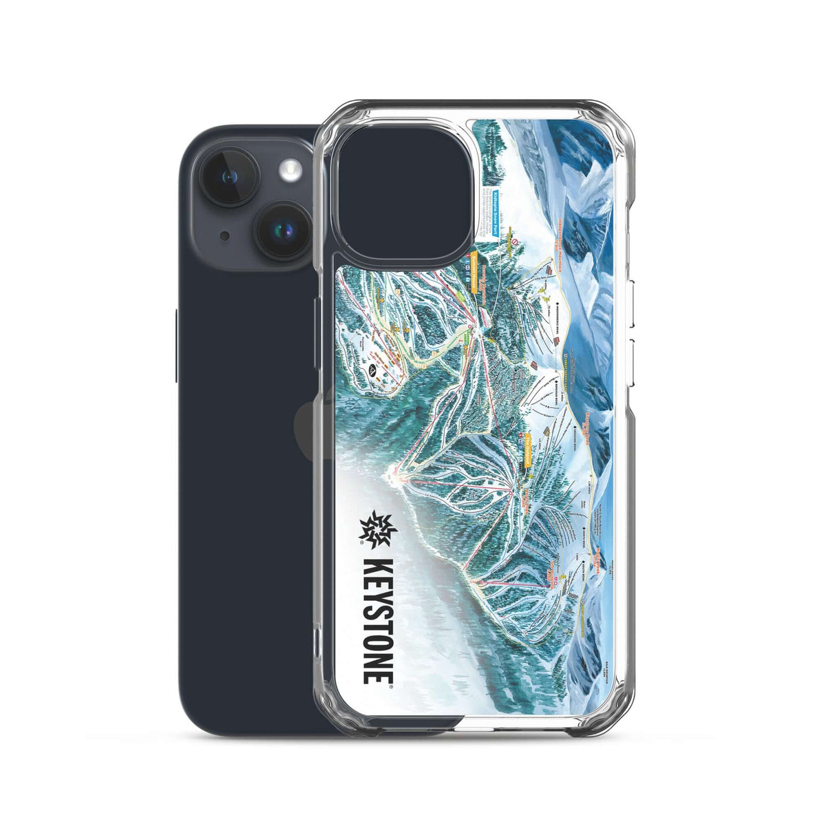 Keystone Trail Map iPhone Case by Mtns Co featuring the official Keystone Trail Map logo.