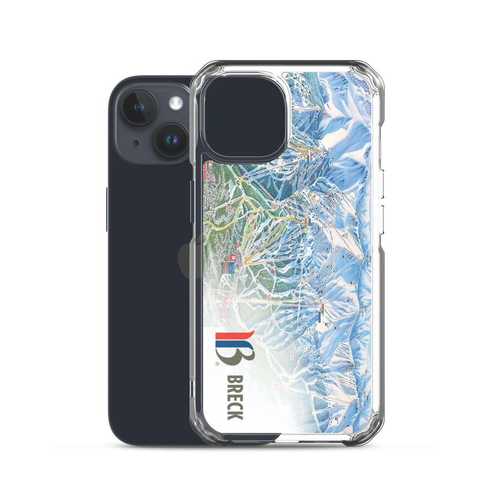 Breckenridge Trail Map iPhone Case by Mtns Co - Official licensed ski resort apparel with boldly designed trail map.