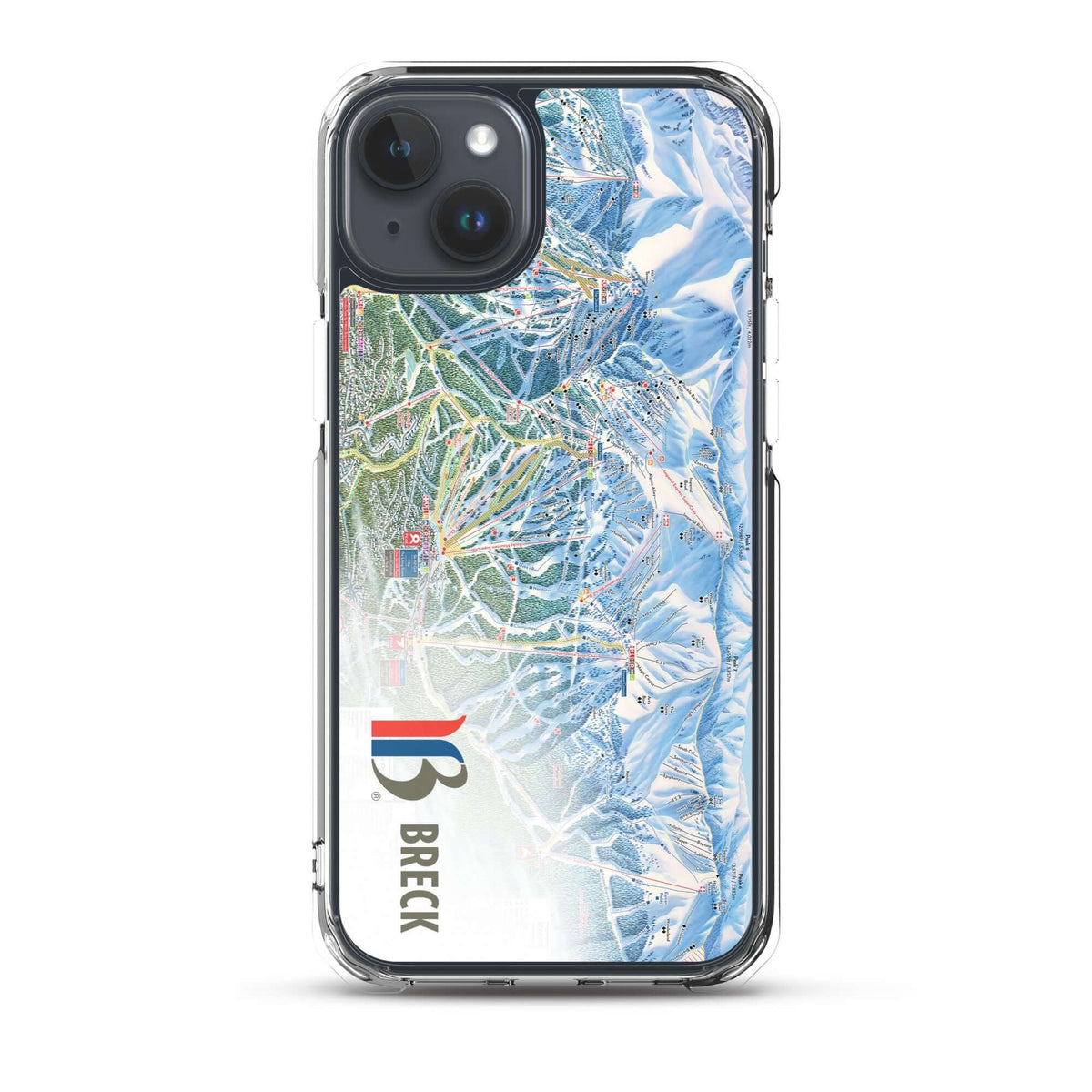 Breckenridge Trail Map iPhone Case by Mtns Co featuring official trail map design and protective polycarbonate material.