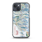 Park City Trail Map iPhone Case with Mtns Co Logo, designed for optimal protection and style.