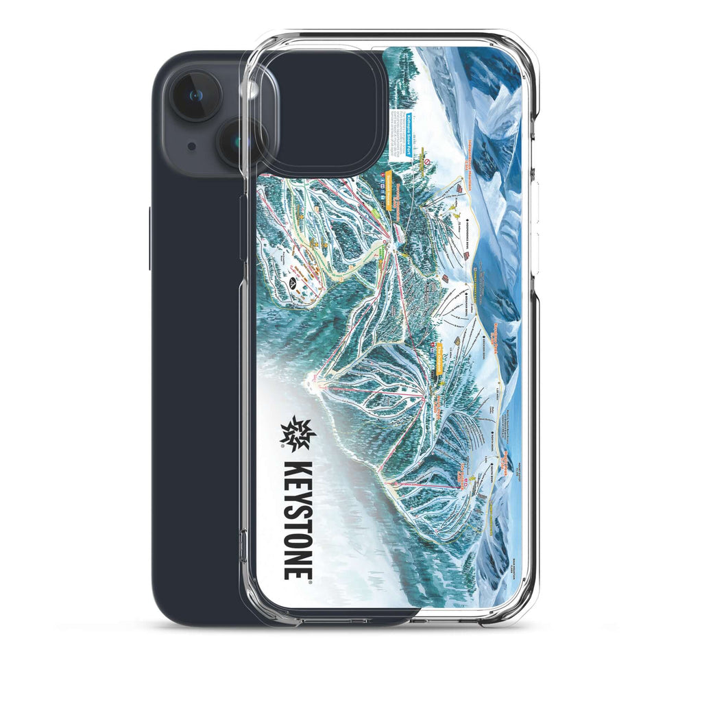 Keystone Trail Map iPhone Case showcasing official licensed ski resort apparel Mtns Co Trail Map Logo.