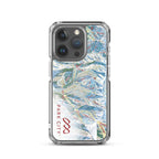Park City Trail Map iPhone Case featuring the official Park City Trail Map and Mtns Co logo, protective and stylish.