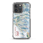 Park City Trail Map iPhone Case featuring Mtns Co Trail Map Logo for ski enthusiasts.