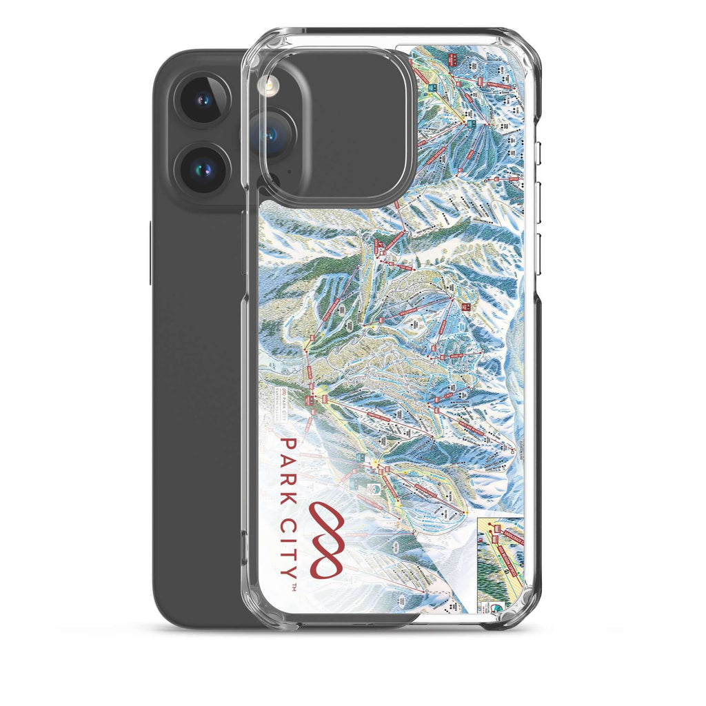 Park City Trail Map iPhone Case featuring official Park City Trail Map design by Mtns Co for protective phone coverage.