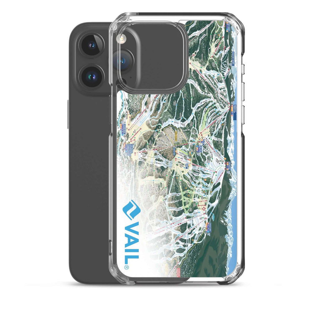 Vail Trail Map iPhone Case with vibrant ski map design, official licensed ski resort apparel by Mtns Co.