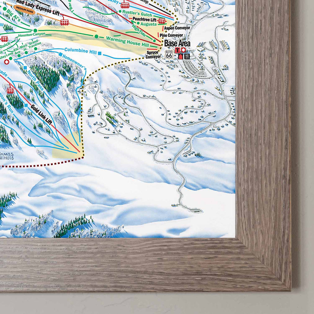 Crested Butte Ski Resort Trail Map Poster – Mtns Co