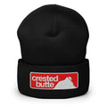 Crested Butte Beanie featuring Mtns Co Trail Map Logo, perfect for skiing and casual outings.