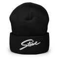 Stowe Beanie by Mtns Co, official licensed ski resort apparel featuring embroidered logo, perfect for skiing and outdoor activities.
