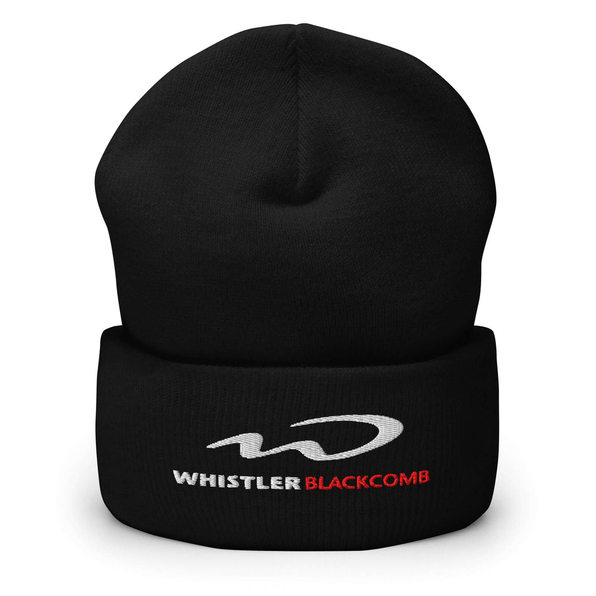 Whistler Blackcomb Beanie with Mtns Co embroidered logo for official licensed ski resort apparel.
