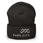 Park City Beanie by Mtns Co, official licensed ski resort apparel featuring Trail Map Logo for a stylish winter look.