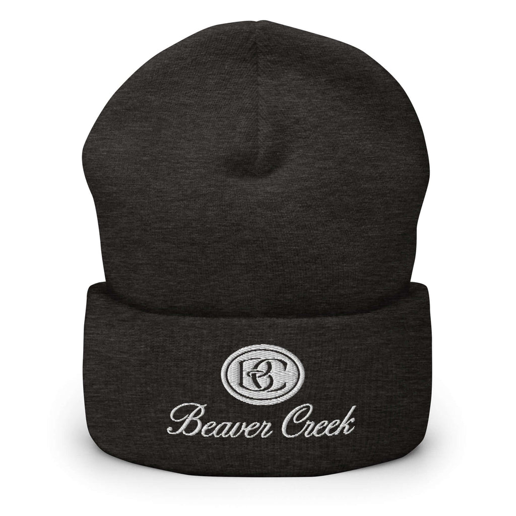 Beaver Creek Beanie, an official licensed ski resort apparel from Mtns Co, cozy black beanie with logo.