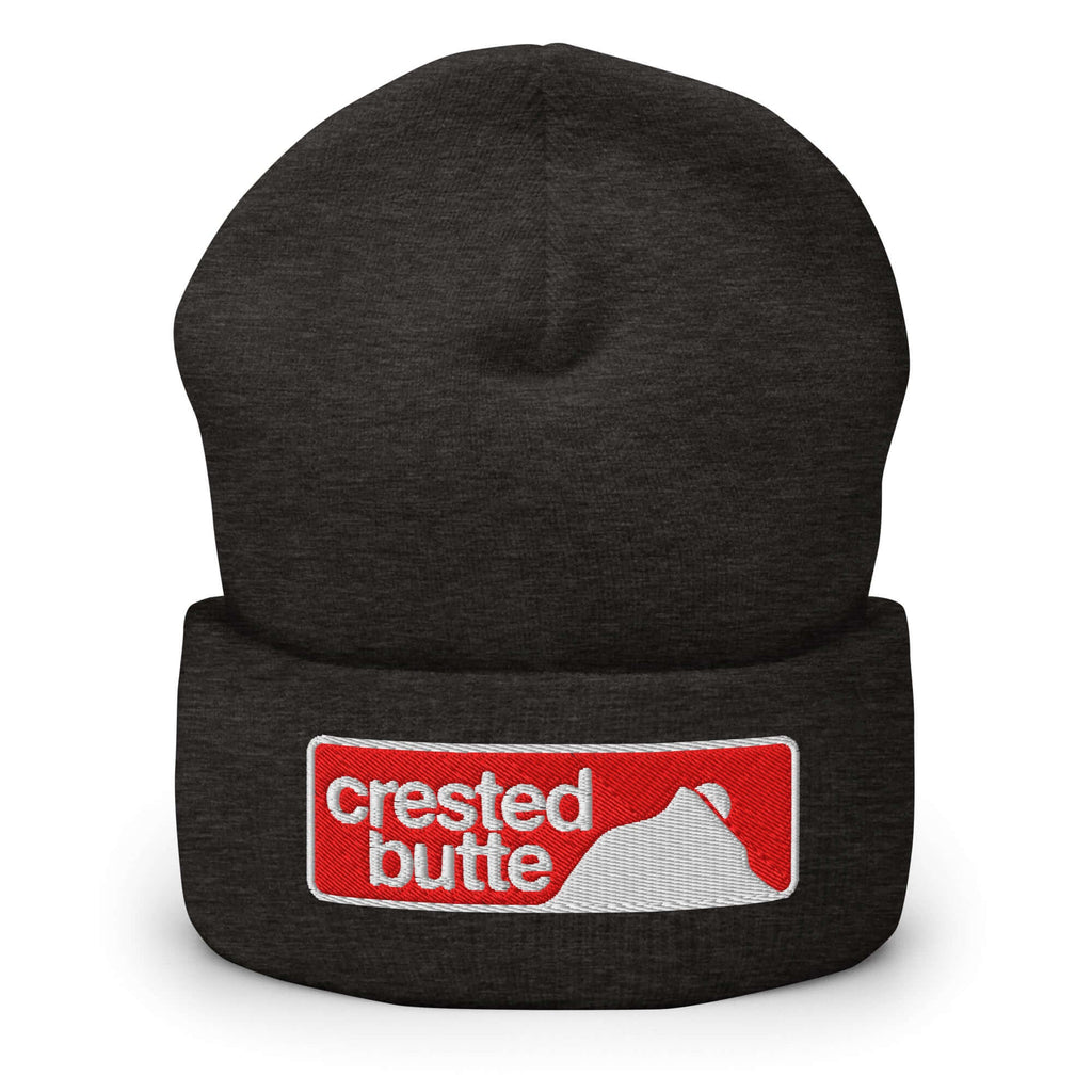 Crested Butte Beanie featuring embroidered resort logo, official licensed ski resort apparel by Mtns Co.