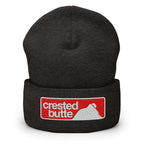 Crested Butte Beanie featuring embroidered resort logo, official licensed ski resort apparel by Mtns Co.