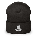 Kirkwood Beanie from Mtns Co featuring official embroidered resort logo, perfect for ski helmet use.