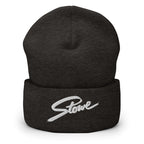 Stowe Beanie from Mtns Co with official ski resort logo, perfect for winter sports and village strolls, made of 100% Turbo acrylic.