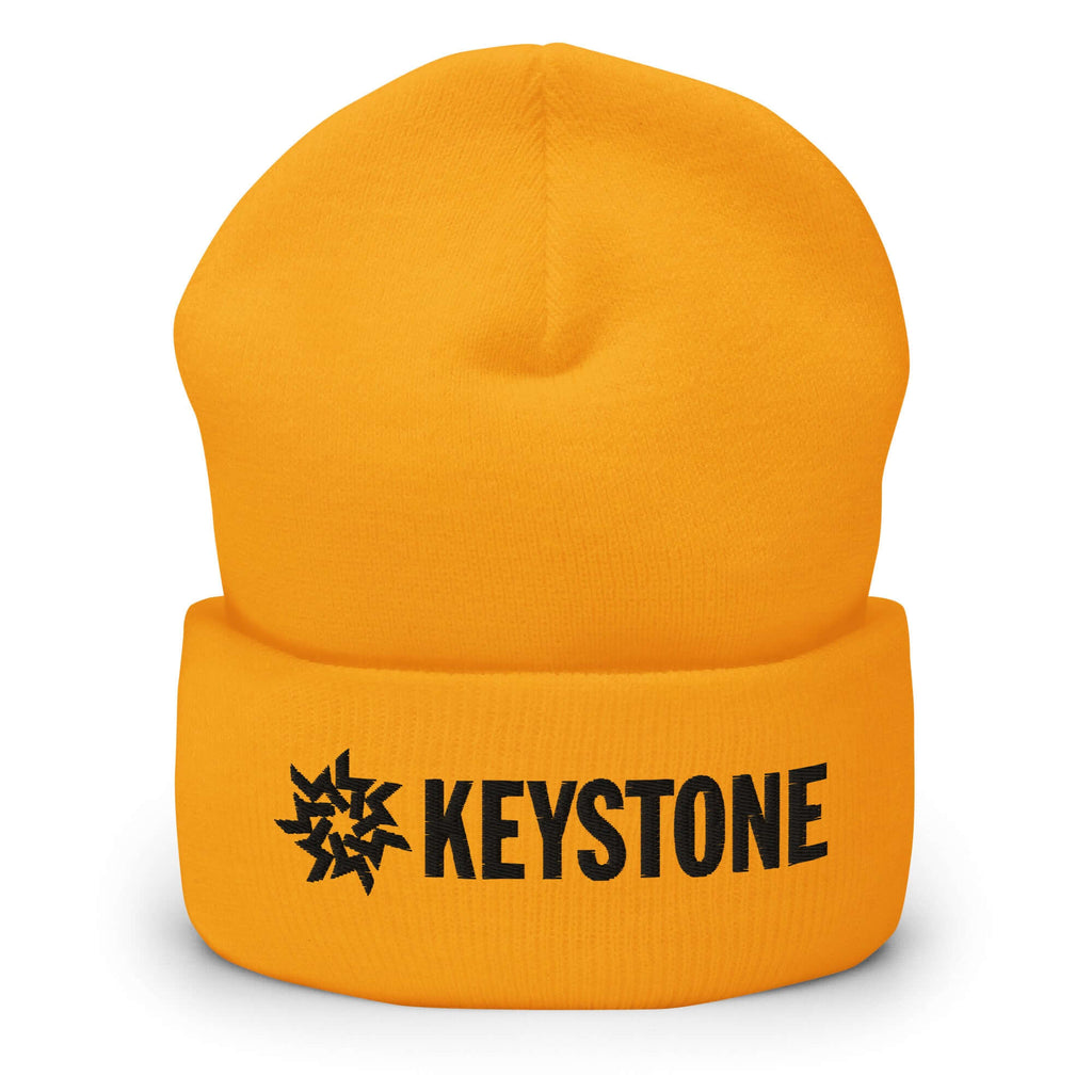 Keystone Beanie by Mtns Co, official licensed ski resort apparel with Trail Map Logo for warmth and comfort.