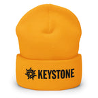 Keystone Beanie by Mtns Co, official licensed ski resort apparel with Trail Map Logo for warmth and comfort.