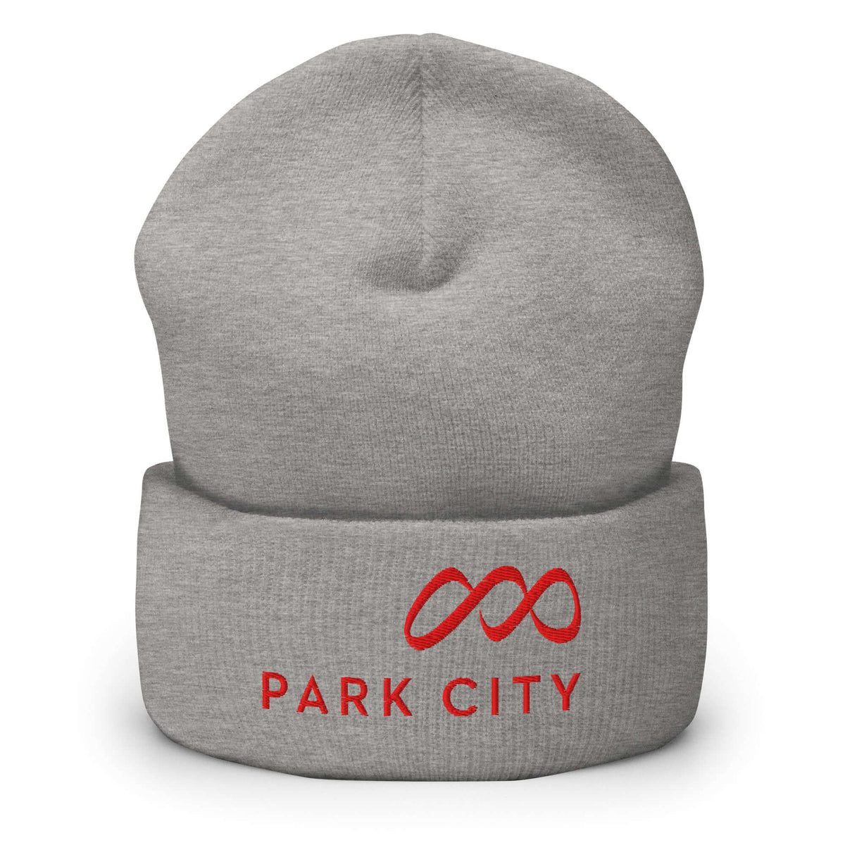 Park City Beanie from Mtns Co, featuring the official embroidered Park City logo, perfect for skiing and winter activities.