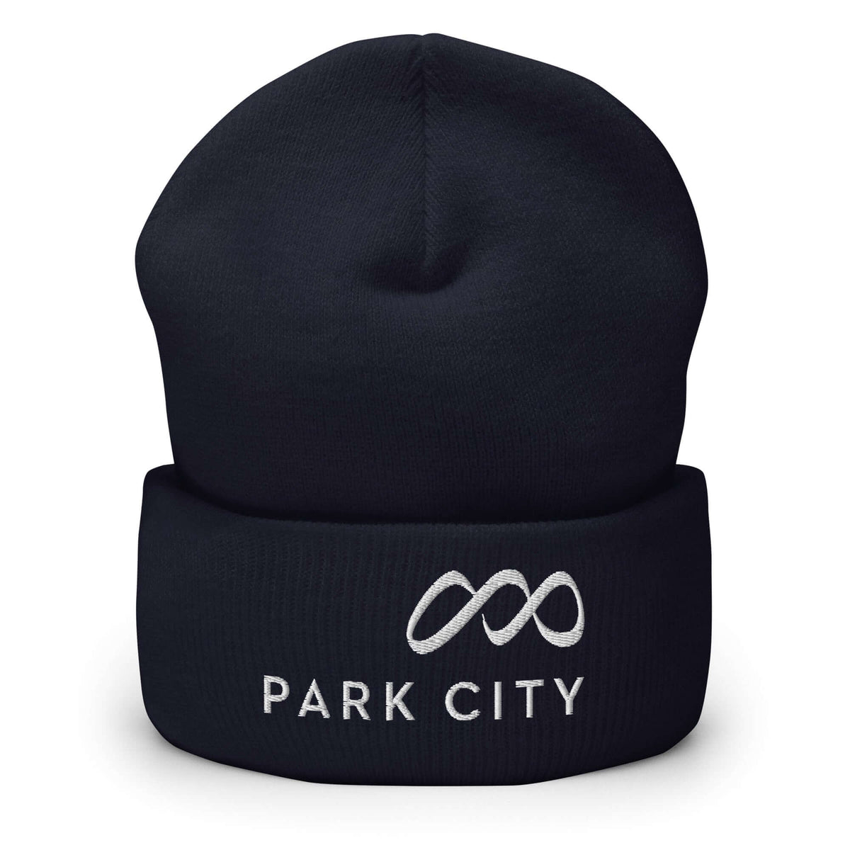 Park City Beanie with official embroidered logo from Mtns Co, perfect fit under ski helmets.