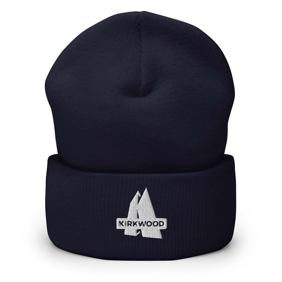 Kirkwood Beanie with embroidered logo from Mtns Co, official licensed ski resort apparel for warmth and comfort.