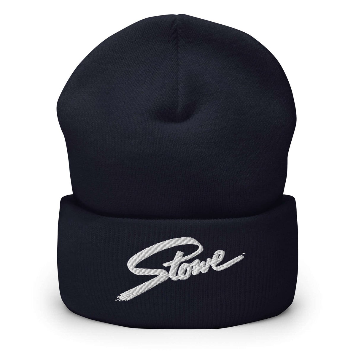 Stowe Beanie featuring the official embroidered logo, perfect for ski helmet use by Mtns Co.