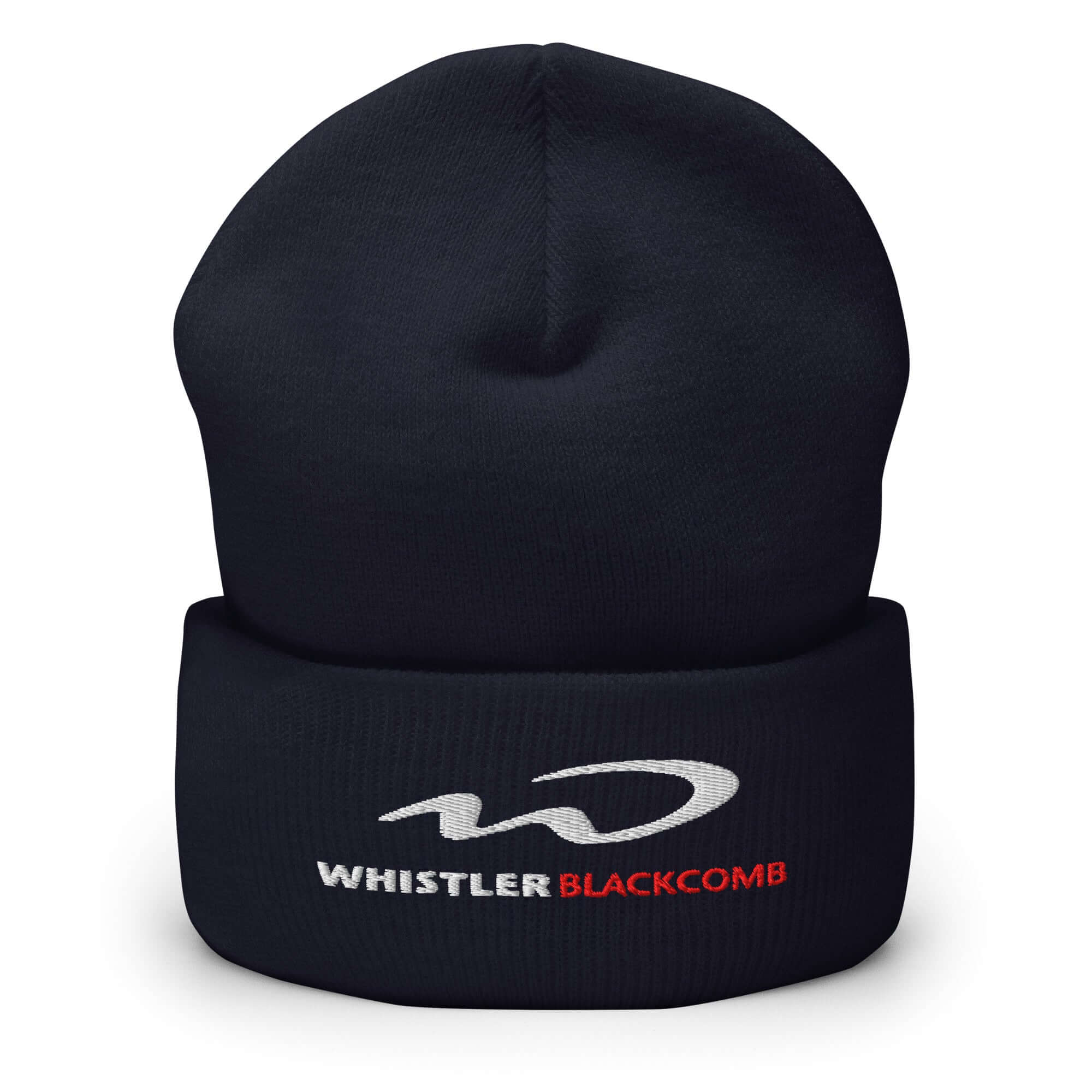 Whistler Blackcomb Beanie with embroidered logo, official licensed ski resort apparel by Mtns Co.