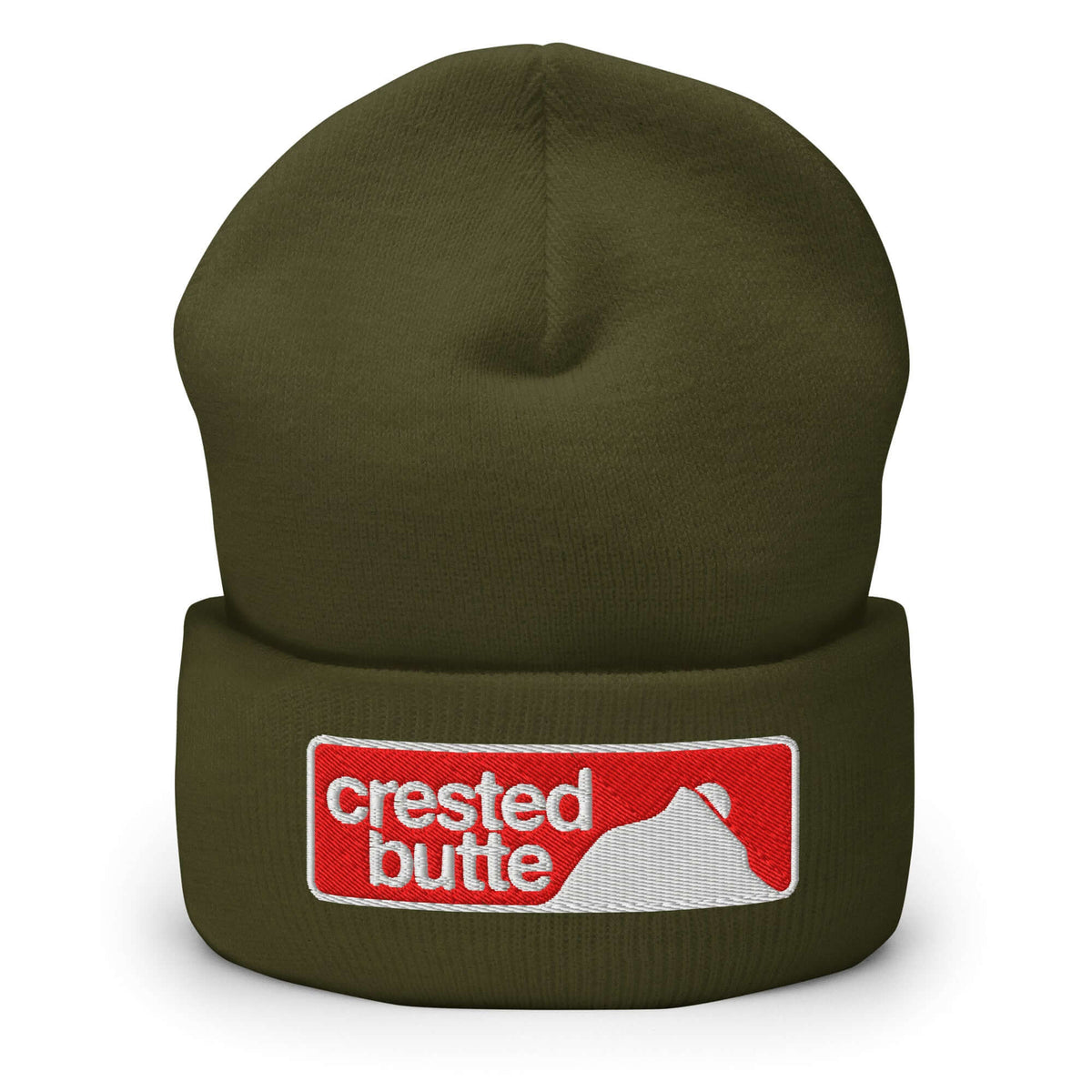 Crested Butte Beanie featuring official Mtns Co logo, perfect for ski or casual wear, made from soft Turbo acrylic.