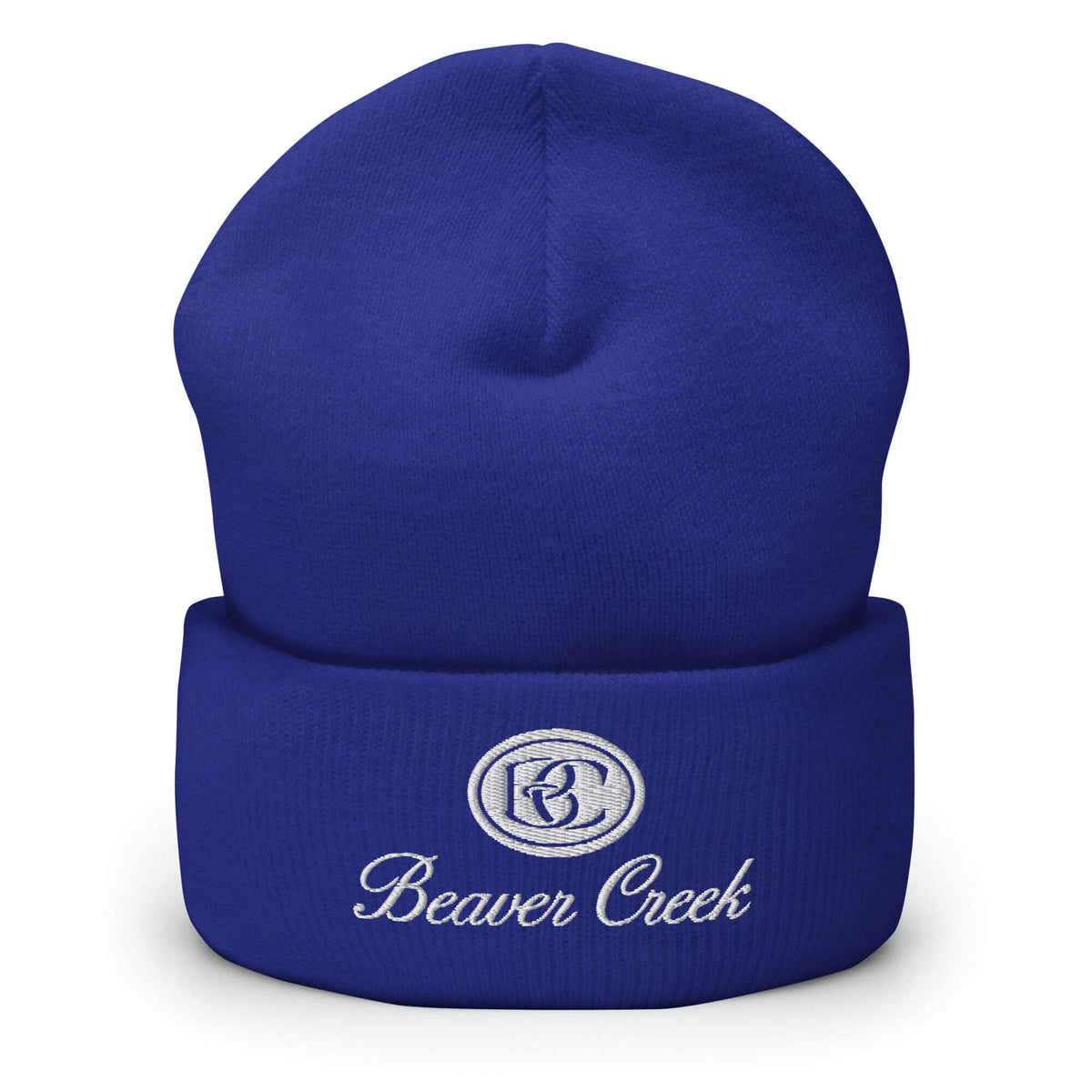 Beaver Creek Beanie by Mtns Co, snug blue beanie with official Beaver Creek logo, ideal for warm comfort and style.