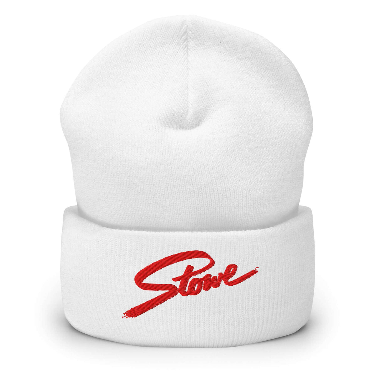 Stowe Beanie, official licensed ski resort apparel by Mtns Co, featuring a snug fit and embroidered logo.