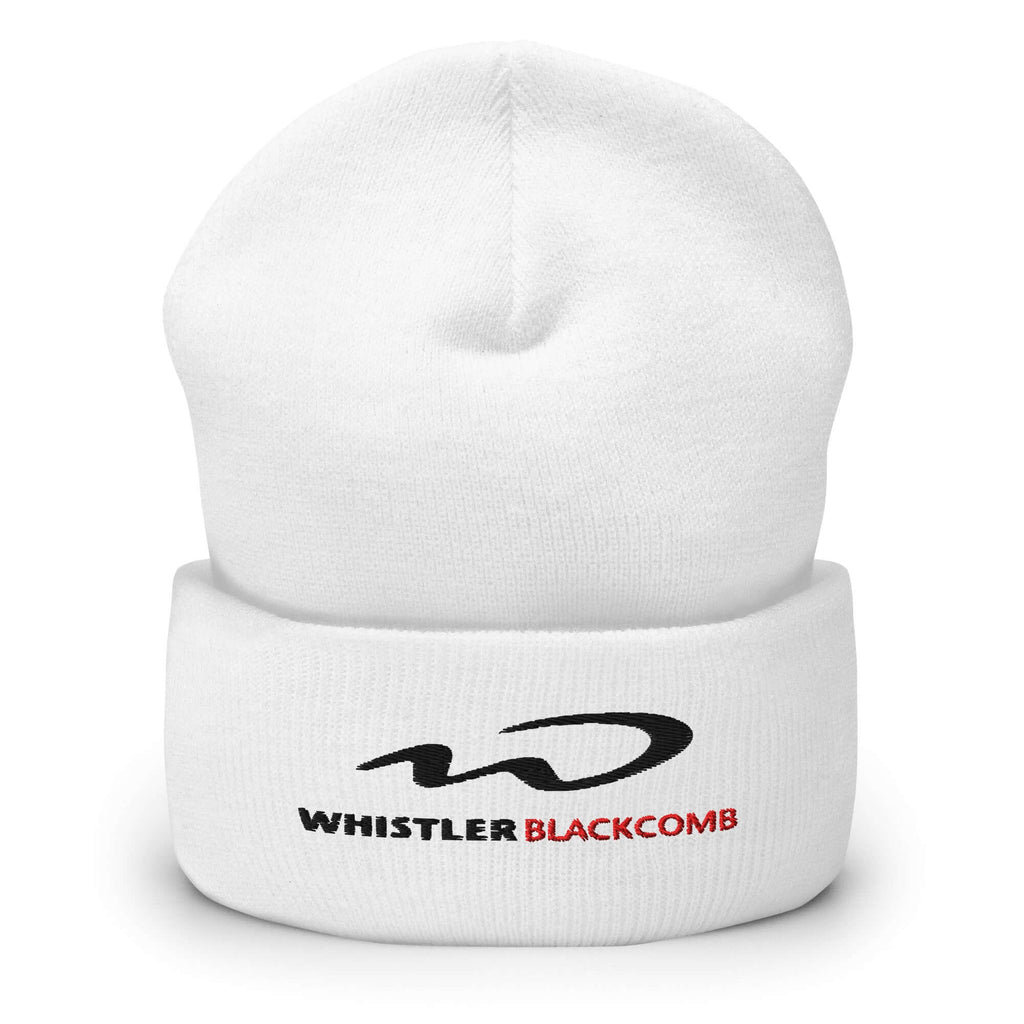 Whistler Blackcomb Beanie from Mtns Co featuring official logo, perfect under ski helmets, made of 100% Turbo acrylic.